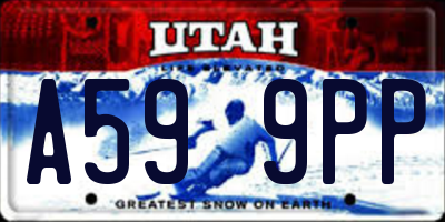UT license plate A599PP