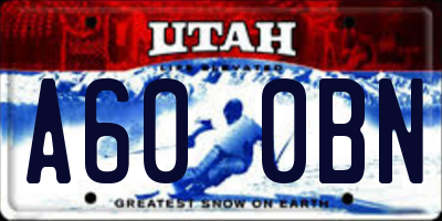 UT license plate A600BN