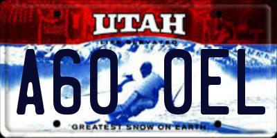 UT license plate A600EL