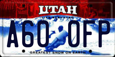 UT license plate A600FP