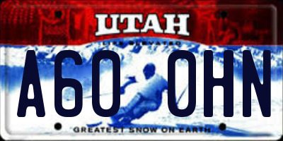 UT license plate A600HN