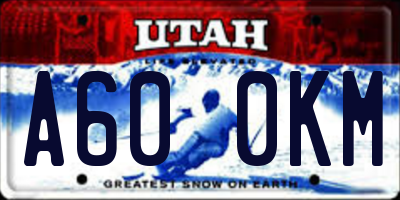 UT license plate A600KM