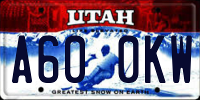 UT license plate A600KW