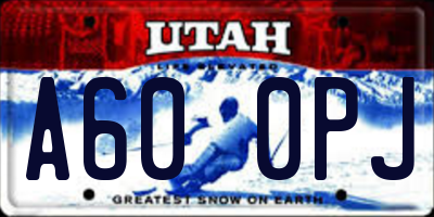UT license plate A600PJ