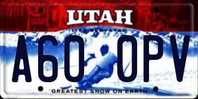 UT license plate A600PV
