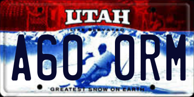 UT license plate A600RM