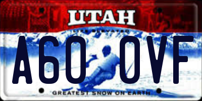 UT license plate A600VF