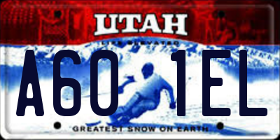 UT license plate A601EL