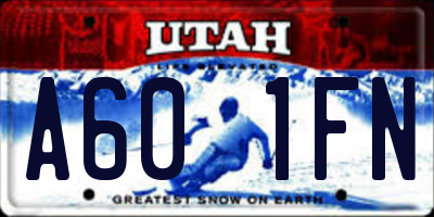 UT license plate A601FN
