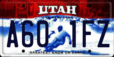 UT license plate A601FZ