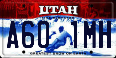UT license plate A601MH