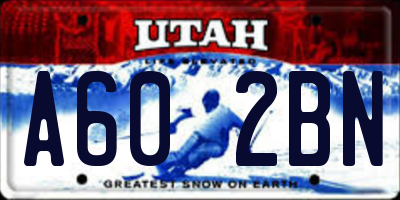 UT license plate A602BN