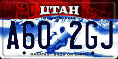 UT license plate A602GJ