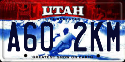 UT license plate A602KM