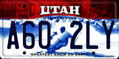 UT license plate A602LY