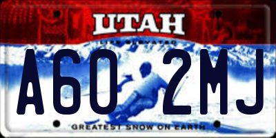 UT license plate A602MJ