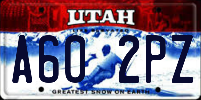 UT license plate A602PZ