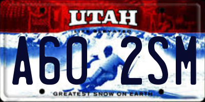 UT license plate A602SM