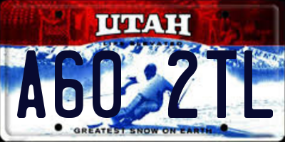 UT license plate A602TL