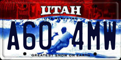 UT license plate A604MW