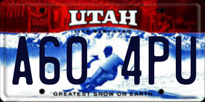 UT license plate A604PU