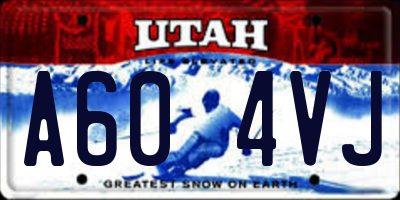 UT license plate A604VJ