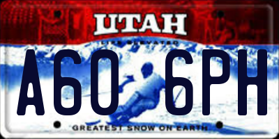 UT license plate A606PH