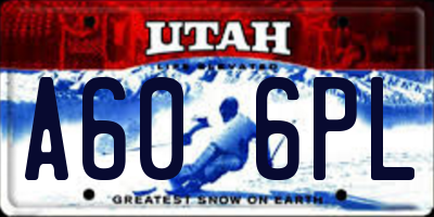 UT license plate A606PL