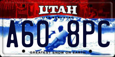 UT license plate A608PC