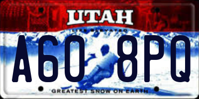 UT license plate A608PQ