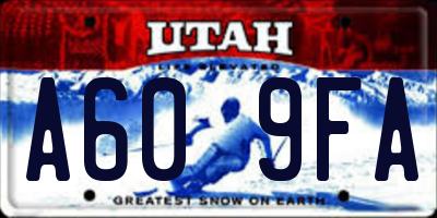 UT license plate A609FA