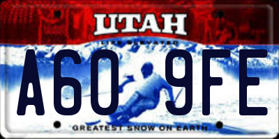 UT license plate A609FE