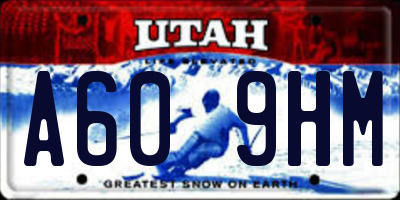UT license plate A609HM