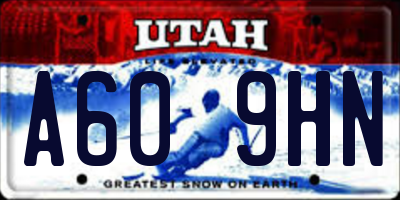 UT license plate A609HN