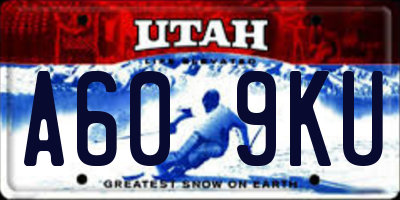 UT license plate A609KU