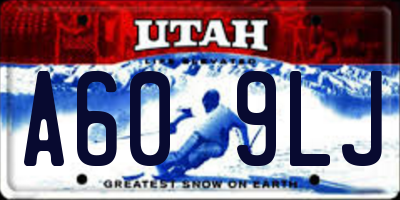 UT license plate A609LJ