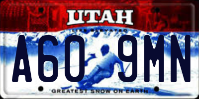 UT license plate A609MN
