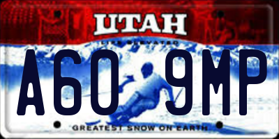 UT license plate A609MP