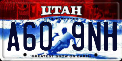 UT license plate A609NH