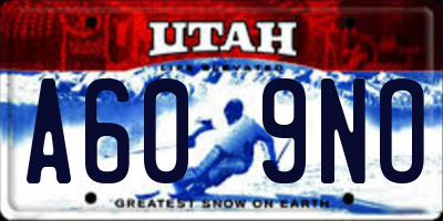 UT license plate A609NO