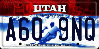 UT license plate A609NQ