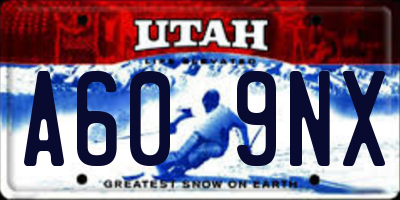 UT license plate A609NX