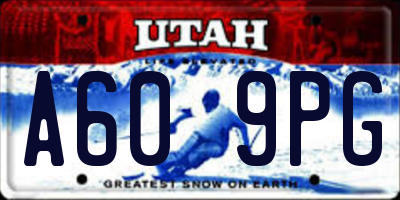 UT license plate A609PG