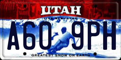 UT license plate A609PH