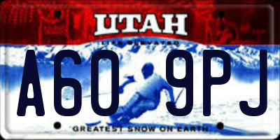 UT license plate A609PJ