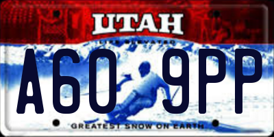 UT license plate A609PP