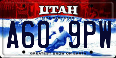 UT license plate A609PW