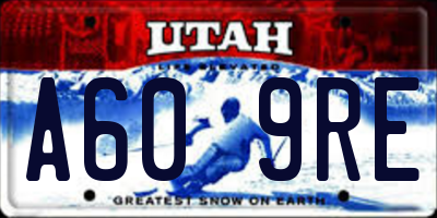 UT license plate A609RE