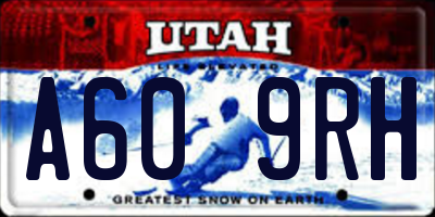 UT license plate A609RH