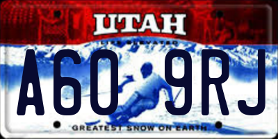 UT license plate A609RJ